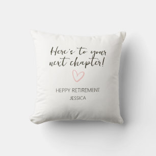Next Chapter Personalized Retirement Gift Throw Pillow