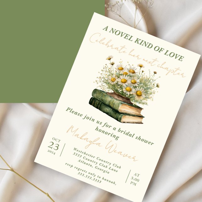 Next Chapter Storybook Lover Floral bridal shower Invitation (Creator Uploaded)