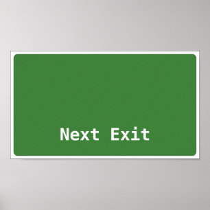 Next Exit Sign Template