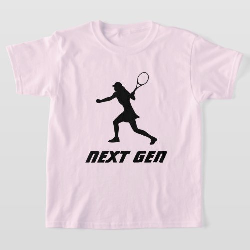 Next Gen forehand tennis player t shirt for girl