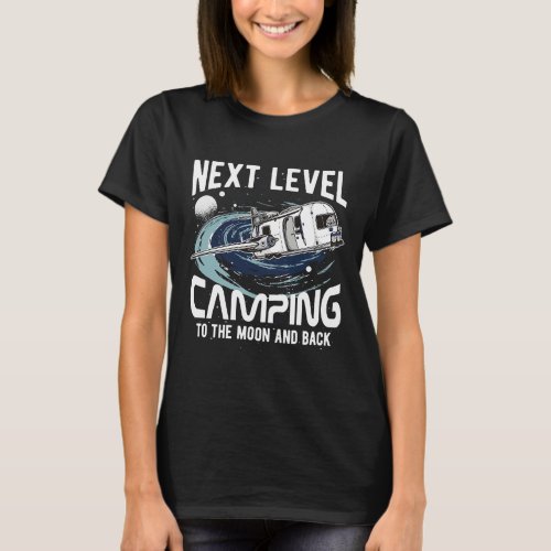 Next Level Camping Motorhome Van Camper Moon T_Shirt