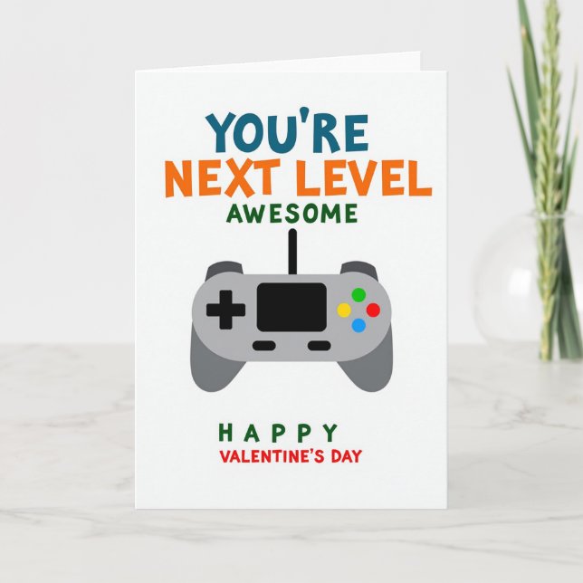 Next Level Gamer Valentine Card (Front)