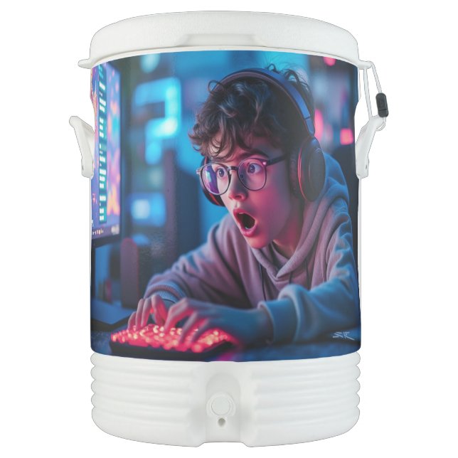 Next Level Igloo beverage cooler white 10 gallon (Front)