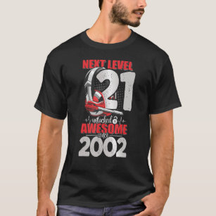 Next Level Unlocked 21 Year Old Boy 2002 Headset G T-Shirt