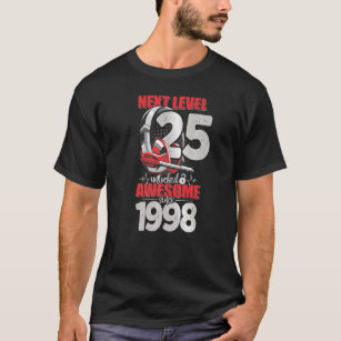 Next Level Unlocked 25 Year Old Boy 1998 Headset G T-Shirt
