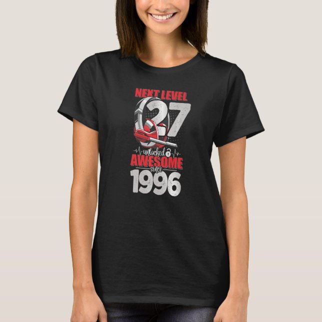 Next Level Unlocked 27 Year Old Boy 1996 Headset G T-Shirt (Front)