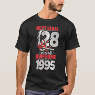 Next Level Unlocked 28 Year Old Boy 1995 Headset G T-Shirt