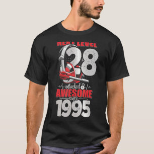 Next Level Unlocked 28 Year Old Boy 1995 Headset G T-Shirt