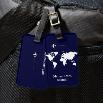 Next Mr And Mrs Travel Personalized Luggage Tag by mixedworld at Zazzle