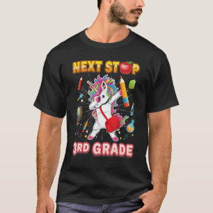 Next Stop 3rd Grade Dabbing Unicorn Third Kid Teac T-Shirt