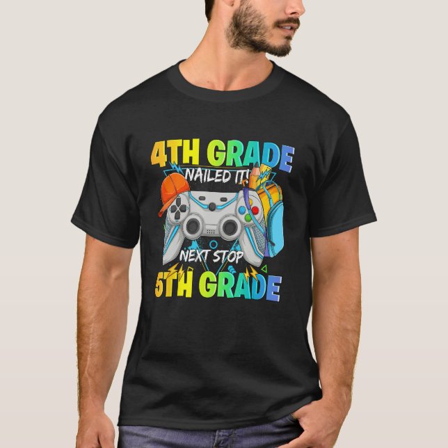 Next stop 5th grade 4th grade nailed it Graduate V T-Shirt (Front)