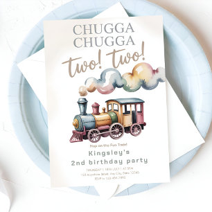 Next Stop: Age 2! Train Birthday Party Invitation