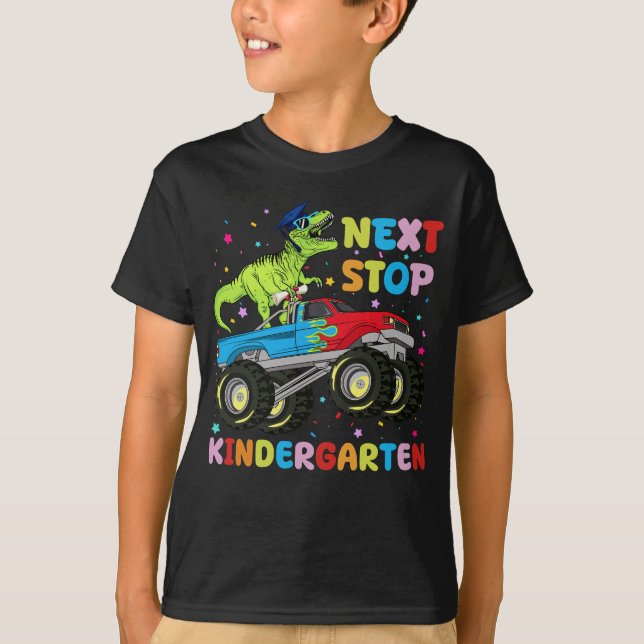 Next Stop Kindergarten Monster Truck T-Shirt (Front)