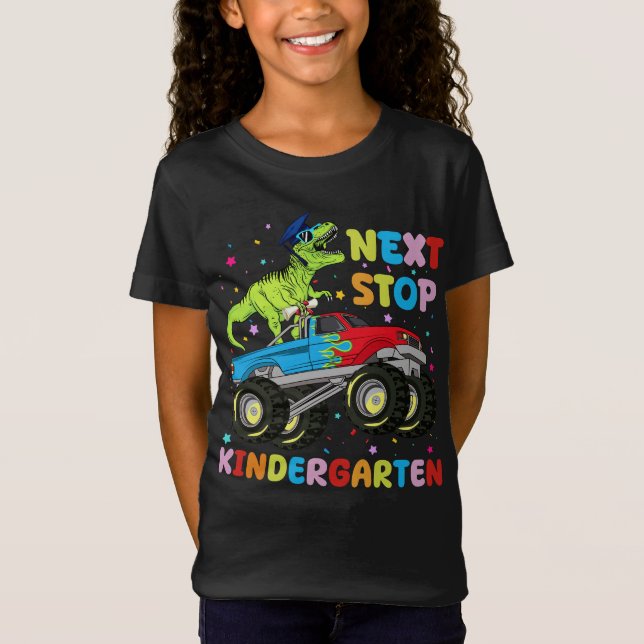 Next Stop Kindergarten Monster Truck T-Shirt (Front)