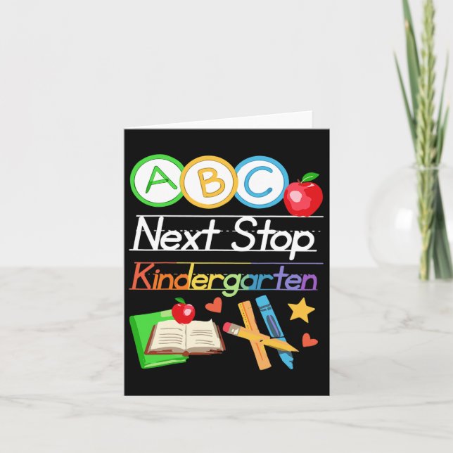 Next Stop Kindergarten Preschool Graduation 2025 B Card (Front)