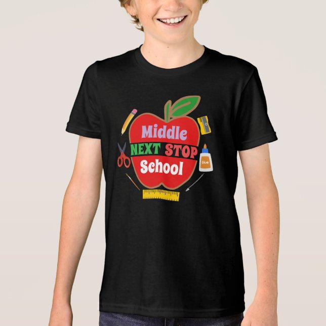 Next Stop Middle School Tri-Blend Shirt (Front)