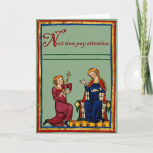 Next time pay attention holiday card