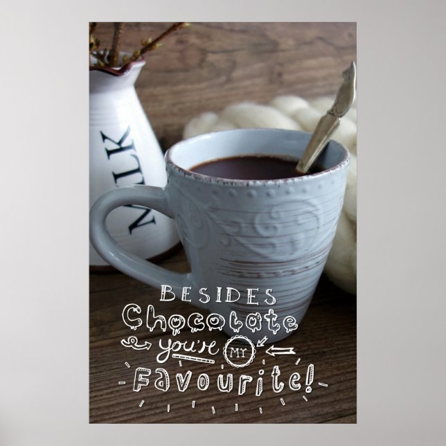 Next to chocolate poster (Front)