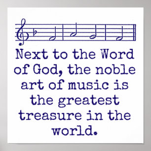 Next To The Word Of God - Music Quote  Poster