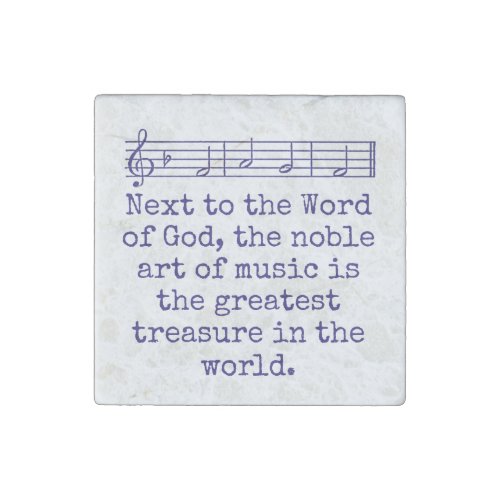 Next To The Word Of God _ Music Quote  Stone Magnet