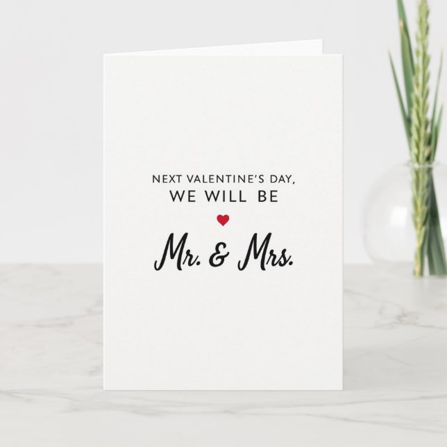 Next Valentines Mr And Mrs Card (Front)