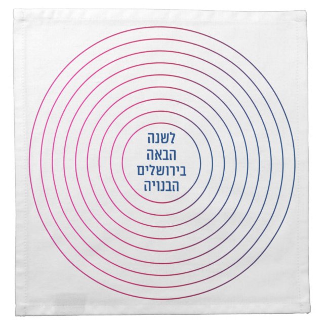 Next Year Jerusalem Pesach Passover Matzah Cover Cloth Napkin (Front)