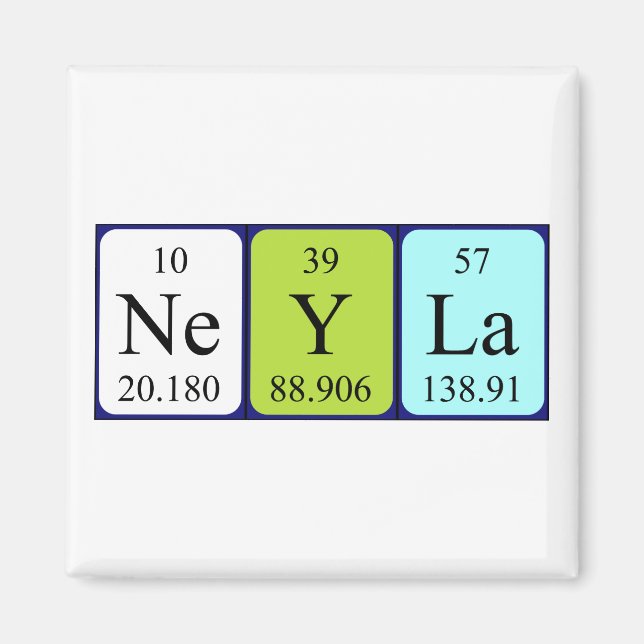 Neyla periodic table name magnet (Front)