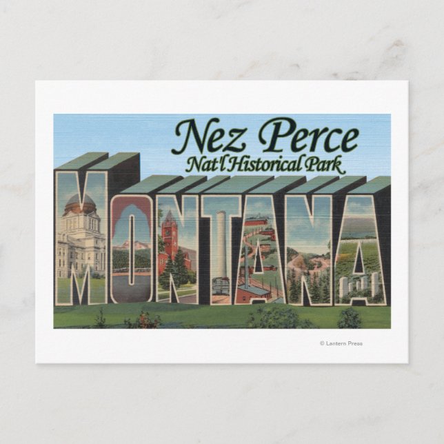 Nez Perce Nat'l Park, Montana Postcard (Front)