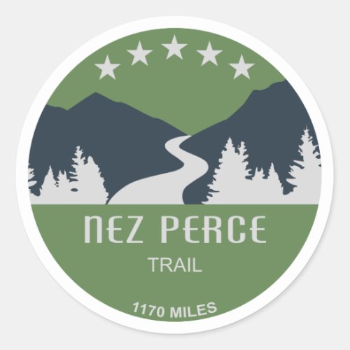 Nez Perce Trail Classic Round Sticker