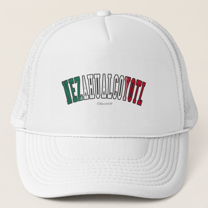 Nezahualcoyotl in Mexico National Flag Colors Hat