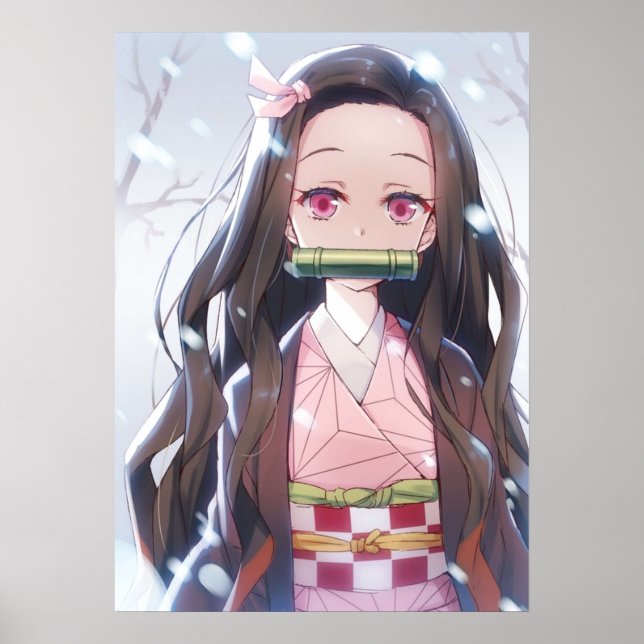 Nezuko Anime Kimetsu no Yaiba Poster (Front)