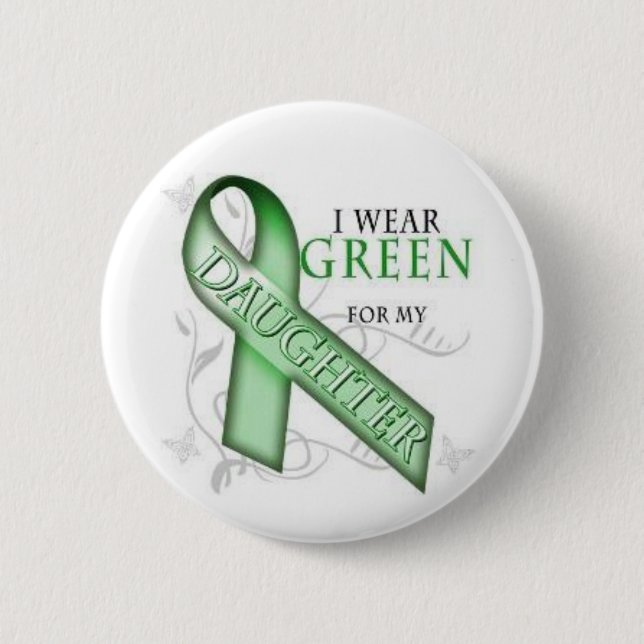 NF1, Neurofibromatosis Awareness - Green Ribbon Button (Front)