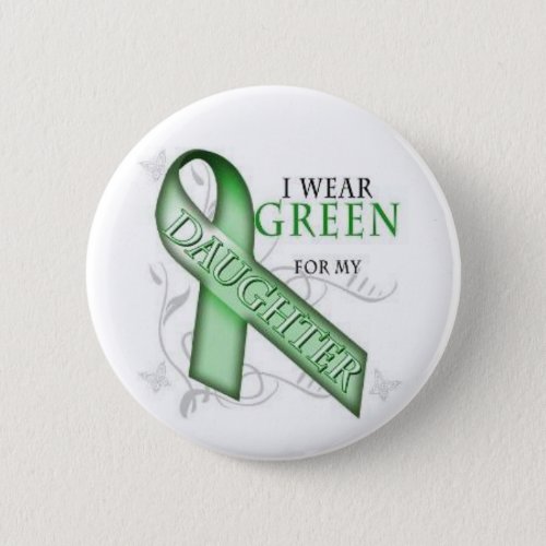 NF1 Neurofibromatosis Awareness _ Green Ribbon Button
