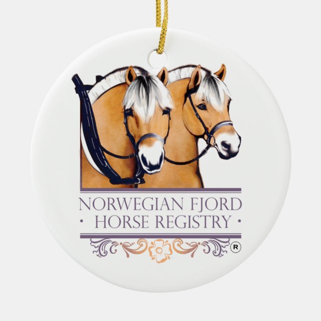 NFHR Logo Christmas Logo Ceramic Ornament (Front)