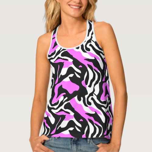 NFINY zebra shirt camouflage Tank Top