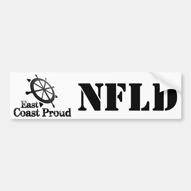 NFLD East Coast Proud Nautical Bumper Sticker (Front)