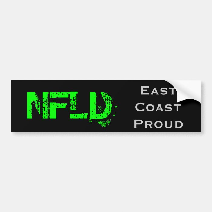 NFLD Green Text Sticker Bumper Stickers