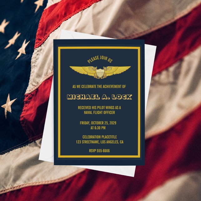 NFO Naval Flight Officer Achievement Invitations (Creator Uploaded)
