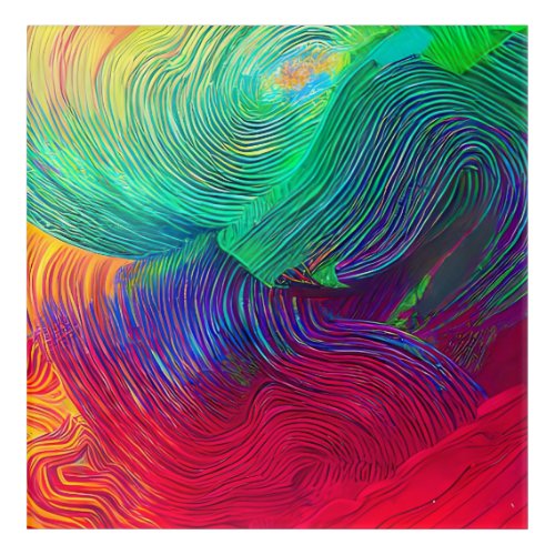 NFT123 bySMYRNA  Abstract Colorful  Acrylic Art