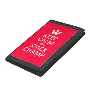 NFT Champions Keep Calm & Stack CHAMP Meme Tri-fold Wallet