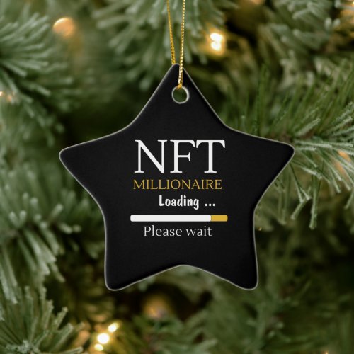 NFT Millionaire Loading crypto currency trading Ceramic Ornament