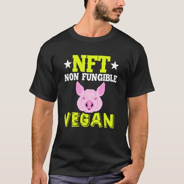 Nft Non Fungible Vegan Blockchain Token Crypto Nft T-Shirt (Front)
