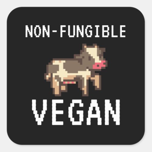 NFT Non_Fungible Vegan Plant_Based NFTs Square Sticker