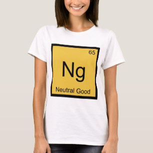 Ng - Neutral Good Funny Chemistry Element Symbol T T-Shirt