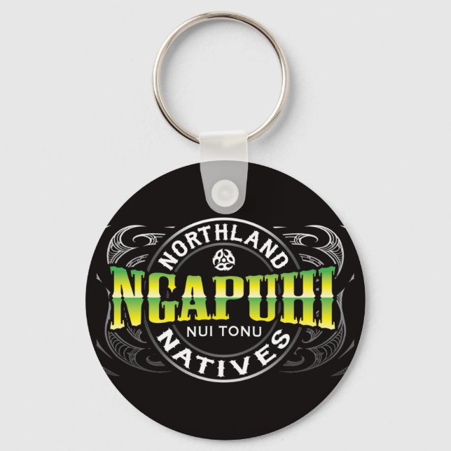 Ngapuhi Lifer Chrome Keychain (Front)