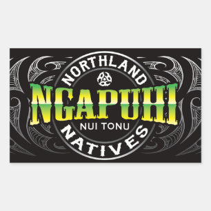 Ngapuhi Lifer Chrome Rectangular Sticker