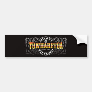 Ngati Tuwharetoa Life Moko Chrome Bumper Sticker