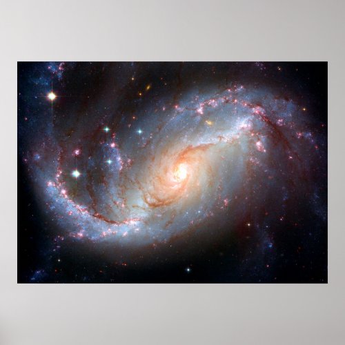 NGC 1672 Barred Spiral Galaxy Poster