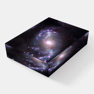 NGC 1672 Spiral Galaxy Space Telescopes Paperweight