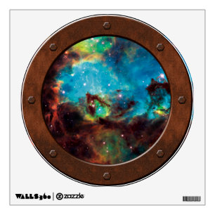 NGC 2074 Steampunk Porthole Window View Wall Decal
